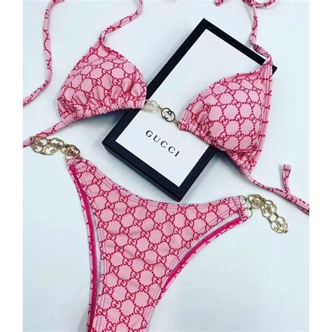 gucci blue bikini|gucci swimsuit pink.